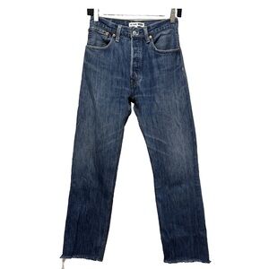 RE/DONE DENIM HIGH RISE BUTTON FRONT VINTAGE LEVIS 24/25